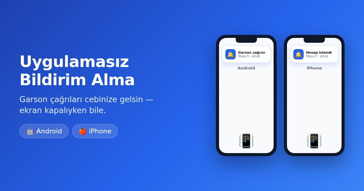 App-Free Notifications: Waiter Call Alerts on Android & iPhone